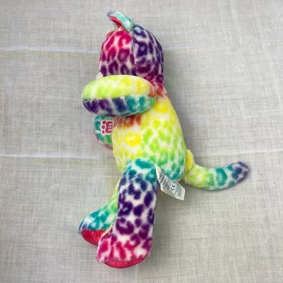 Build A Bear Workshop Plush Rainbow Heart Kitty Cat Stuffed Animal 16" w Clothes - Picture 6 of 8